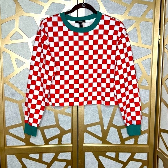 Checkered Print Fleece‎ Pullover - Picture 1 of 5